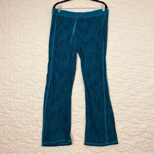 Attitude Lounge Pants Teal and Black Sz Medium